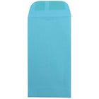 JAM Paper #7 Coin Envelopes, 3 1/2 x 6 1/2, Brite Hue Blue, 50 Pack-Blue Envelopes