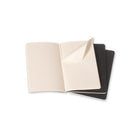 Moleskine Journal - Ruled - Large - Black - 3 Pack-40 sheets per journal, last 16 sheets are detachable