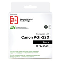 TRU RED 2945B001 Canon PGI-220 Remanufactured Ink Cartridge - Standard Yield - Black-Yields up to 324 pages per standard cartridge