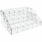 Eddie's Three Level Counter Display - 16"L x 11-3/4"W x 7"H - Clear-Counter Display