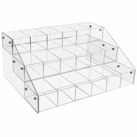 Eddie's Three Level Counter Display - 16"L x 11-3/4"W x 7"H - Clear-Counter Display