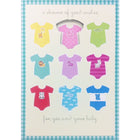 Rosedale 5-1/2" x 8" A Shower Of Good Wishes For You And Your Baby Greeting Cards And Envelopes, 12 Pack (15502)-Printed on premium uncoated card stock