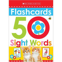 Scholastic Early Learners Flashcards, 50 Sight Words-Set contains 26 flashcards, and comes in a sturdy box for easy storage.