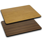 Flash Furniture 30" x 48" Rectangular Table Top with Natural or Walnut Reversible Laminate Top-Restaurant or Banquet Table