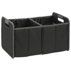 Merangue Collapsible File Storage Bin - Double Compartment - Black-Double compartment design
