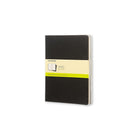 Moleskine Cahier Plain Soft Cover Journals - 7.5" x 9.75" - Black - 3 Pack-Black flexible cardboard cover