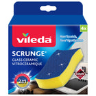 Vileda Scrunge Glass Ceramic Scrub Sponge - 2 Pack-Scrubs hard-to-remove stains and greasy dirt film without scratching