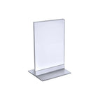 Azar Displays 8.5" x 5.5" Vertical/Horizontal T-Strip Acrylic Sign Holder, 10 Pack (102733)-Used vertically or horizontally depending on what suits best for your needs