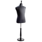 Eddie's Hang-Up Display Ltd. Male Suit Form, Neck Block, Tall Base, Black Jersey, Adjustable (154004)-These suit forms make pinning garments simple for super easy displays