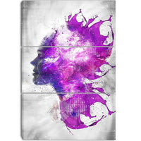 Designart Explosive Portrait Street Art Canvas Artwork, (PT3603-3P)-Print