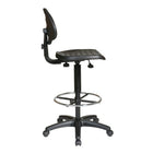 Work Smart Drafting Chair, Black-One Touch Pneumatic Seat Height Adjustment