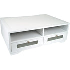 Victor Wood Printer Stand, Pure White (W1130)-Rear access space to cleanly manage cables and allow for positioning flush against the wall