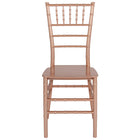 Flash Furniture HERCULES Series Rose Gold Resin Stacking Chiavari Chair - 2 Pack-Set of 2 Chiavari Chairs
