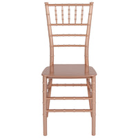 Flash Furniture HERCULES Series Rose Gold Resin Stacking Chiavari Chair - 2 Pack-Set of 2 Chiavari Chairs