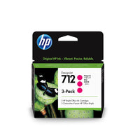 HP 712 Magenta DesignJet Ink Cartridge - 3 Pack-Magenta