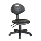 Work Smart Ergonomic Black Self-Skinned Urethane Task Chair -Contour Self Skinned Urethane Seat and Back with Built-in Lumbar Support