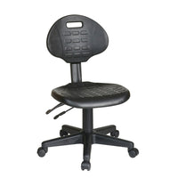 Work Smart Ergonomic Black Self-Skinned Urethane Task Chair -Contour Self Skinned Urethane Seat and Back with Built-in Lumbar Support