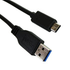 BlueDiamond USB 3.1 A Male to C Male Cable, 3 ft (80118)-New reversible Type C connector plugs in the first time, every time!