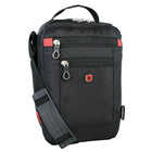 Swissgear Polyester Vertical Boarding Bag with RFID Blocking Pocket - Black-Quick-access front zip pocket