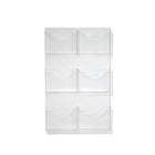 Azar Six-Pocket Wall Mount Letter Brochure Holder, 2/Pack (252098)-Wall Mount Letter Holder