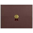St. James Document/Certificate Holders - Gold Award Seal with Red Ribbon - Brown - 5 Pack-Add ceremony, elegance and sincerity to the act of giving recognition