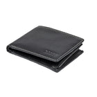 Roots Men's Slim Bifold Wallet with Zipper Pocket - Black-6 Credit Card Slots
