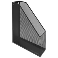 Staples Metal Mesh Magazine File Holder - Black-Mesh magazine file holder, to store and access files, magazines, and books
