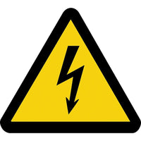 Accuform Signs Electricity Iso Warning Safety Labels, 2" x 2", Vinyl, Pictogram-Display Type Adhesive
