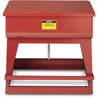 Justrite Steel Floor Standing Rinse Tanks, 11 Gal, 4" x 16" x 8 3/4"-Large parts (up to 16" x 35") can be totally immersed