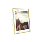Umbra Prisma 8" x 10" Photo Display, Matte Brass (313018-221)-Floats one 8" x 10" photo