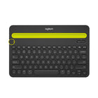 Logitech K480 Wireless Multi-Device Keyboard - Black-Easy-Switch Dial: Simply turn the dial of the Logitech K480 keyboard to switch typing between 3 connected Bluetooth wireless devices, you can work with Windows, macOS, Chrome OS, Android, and iPadOS