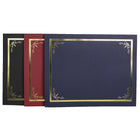 St. James Document/Certificate Holders - Gold Foil Border - Linen Finish - Navy Blue - 5 Pack - 83806-Premium 230g linen textured cover stock paper with elegant gold foil design