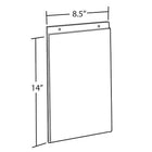 Azar Displays 14" x 8.5" Vertical Wall Mount Acrylic Sign Holder, Clear, 10 Pack (162707)-Wall mount frame has pre-cut holes for hanging, hardware is not included