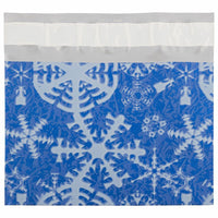 JAM Paper 5" x 6.125" Booklet Foil Envelopes with Self-Adhesive Closure - Blue with White Snowflakes - 25 Pack -Colour: Blue with Snowflake