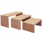 Eddie's Medium Rectangular Wood Display Risers - Natural - 3 Pack-Display Risers