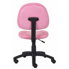 Nicer Furniture Perfect Posture Deluxe Microfiber Task Chair - Pink-Adjustable back depth to suit different seating preferences
