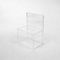 Wamaco Acrylic Ballot Box with Sign Holder (37-1027)-Perfect for draws, raffles, suggestions and contests.