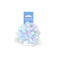 Millbrook Studios 5" Confetti Bow, Iridescent White, 12 Pack (00393)-6" bow