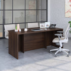 Sauder 71"W Affirm Executive Desk - Noble Elm- Impact resistant, high-grade thermoplastic edges