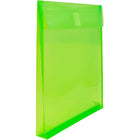 JAM Paper Plastic Envelopes with VELCRO Brand Closure, 1" Expansion, Letter, 9 3/4" x 11 3/4", Lime Green, 12 Pack (118V1LI)-Quantity: 12 envelopes per pack