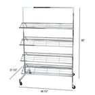 Eddie's Chrome Shoe Rack with 8 Shelves - 65" High - Chrome (214995-1)-65" height