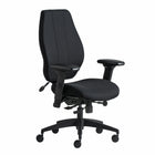 Gry Mattr + ergoCentric airCentric 3 Task Chair - Small Seat - Black-Armrests with 4" of height adjustment, patented 360-degree swivel armpad, 2" of width adjustment