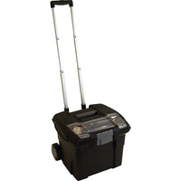 Storex Premium Mobile File Cart, Black-File cart on rugged rubber wrapped wheels
