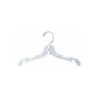 Wamaco 12" Dress/Shirt Hanger, Clear, 100 Pack-Heavy weight top hanger for children's clothing