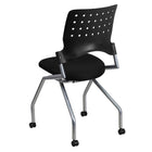 Flash Furniture Galaxy Mobile Nesting Chair with Black Fabric Seat-Fabric Padded Flip-Up Seat