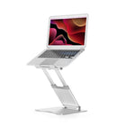 ShoppingAll Ergonomic Height Adjustable Laptop Stand Riser - Silver-Adjust the height and angle (up to 90 degree) to your ideal viewing level to alleviate stiffness in your back and neck and improve your posture