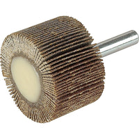 Merit Flap Wheels - Mandrel Mounted Flap Wheels, Aluminum Oxide/Ceramic, 80 Grit, 1-1/2" x 1" x 1/4" - 12 Pack-Abrasive Material: Aluminum Oxide