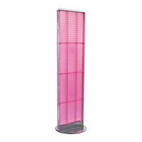 Azar Displays Pegboard Freestanding Floor Display, 16" x 60", Pink (700250-PNK)-Made from pegboard