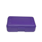 Romanoff Products 8 1/2" x 5 1/2" x 2 1/2" Pencil Box, Purple-Purple