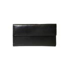 Ashlin REDGROVE RFID Blocking Ladies Slim Clutch Wallet, Black , (RFIDL5910-07-01)-RFID ladies’ 7 inch clutch wallet